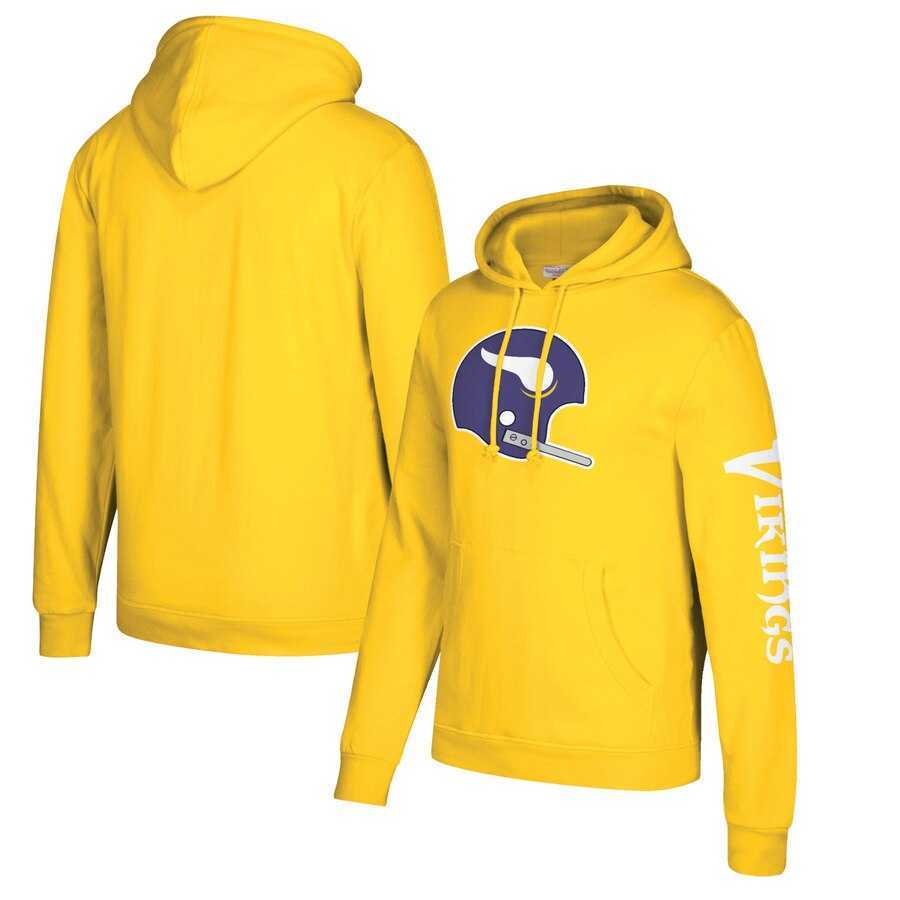 Minnesota Vikings Mitchell & Ness Classic Team Pullover Hoodie Gold,We sell and wholesale Minnesota Vikings Mitchell & Ness Classic Team Pullover Hoodie Gold on line form chian!